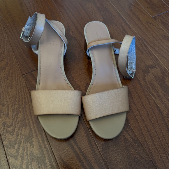 J Crew Nude Block Heels | Size 7.5 - Picture 1 of 4